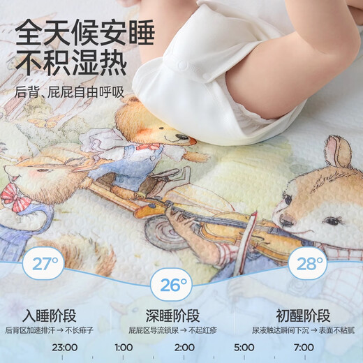 婧麒（JOYNCLEON）隔尿垫新生婴儿防水可水洗宝宝儿童床垫纯棉姨妈垫 80 Jyp174963