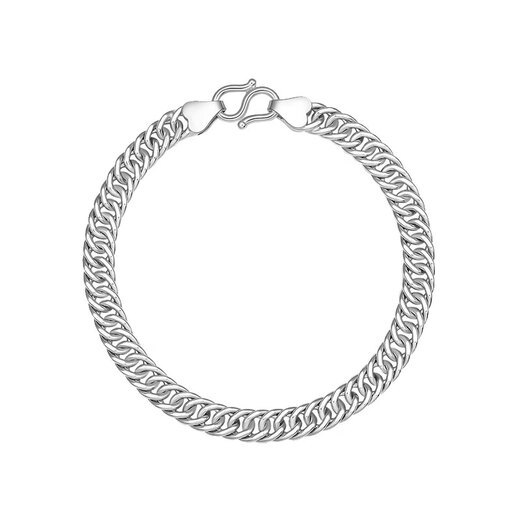 Yuanyang Jinlou PT950 Platinum Boss Bracelet Platinum Horsewhip Chain Fashion Jewelry Holiday Birthday Gift for Husband and Friends About 9.5g