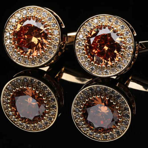 NOSSKISS Fugui Gold Crystal Cufflinks Men's Crystal Cuff Nail Shirt Cufflinks High-end Gift Box Method Birthday Gift Gift Gift Gift Gift Gift Gift Gift Gift Gift Gift Gift Gift Gift Gift Gift Gift Gift Gift Gift Gift Gifts