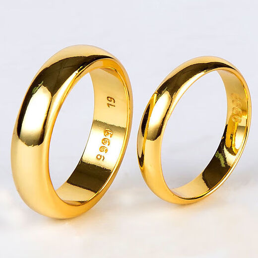 GAUSS CARLER Old Phoenix 2025 New Color Fashion Gold Ring Men's and Women's Couple Ring Closed Ring Feeling Men's Size 21 150-183 Jin Jin is equal to 0.5 kg of the same style