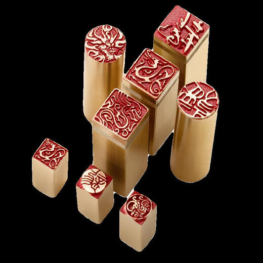 
Three-a-day tiger and dragon series solid brass seal Jiachen dragon seal carving hard pen calligraphy calligraphy and painting collection book seal Zodiac dragon seal 3291 dragon 113