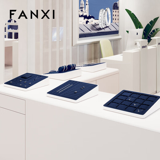 
FANXI [New Product] Jewelry Display Plate Display Props Ring Necklace Earrings Counter Jewelry Display Stand Earrings Earrings Display Stand Earrings (4_1 plate)-P15906