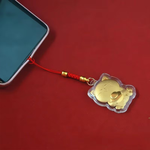 
Kailuocao Yushou Yuanbao Cat Pendant Mobile Chain Pendant Keychain Yushou Body Neck Pendant Bag Pendant Ornament Yuanbao Cat Pendant [two]