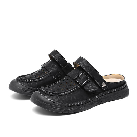 Sandalen Herren trendy Outdoor Sports Kleidung Bag-Toe Casual Schuhe Pantoffeln 2025 Neuer Sommer atmungsaktiver Männer Beachschuhe braun [Mikrofaserleder A673] 48