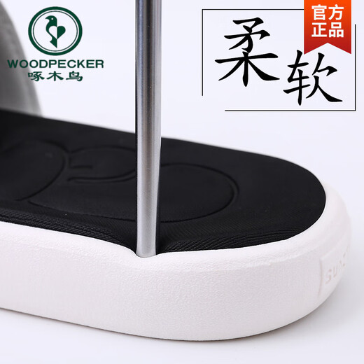 Woodpecker thick-soled slippers men's summer outdoor wear and feel 2025 new couples outdoor trendy personality fashionable men's sandals 288 white [88% of users choose] 35-36 sports shoes size