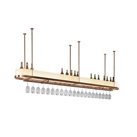 Hanoufei [luxe léger] Bar de luxe léger Rack de vin suspendu Creative Changhong acrylique brillant vin rouge Pot Hôtel Restaurant Bar Rose Gold Color Style 2: 12035
