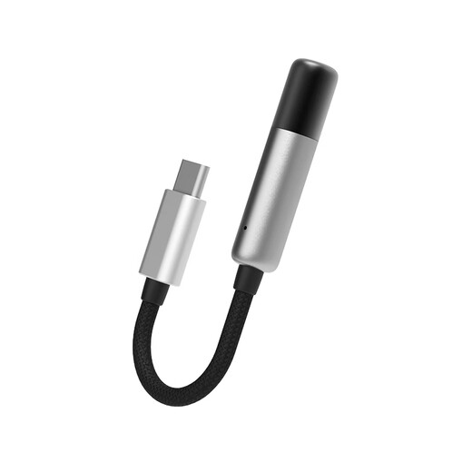 SHANLING UA Mini broadcast control version decoding amp cable HIFI small tail mobile phone computer adapter cable DSD256 hard decoding type-c to 3.5mm interface audio cable UA MINI broadcast control version black titanium