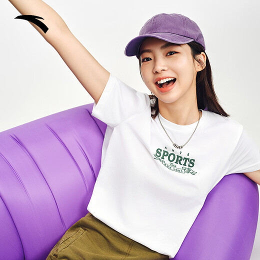 
Anta Ice Silk T丨First Shoulder Knitted Short Sleeve T-shirt Women's Summer New Casual Top 162538113