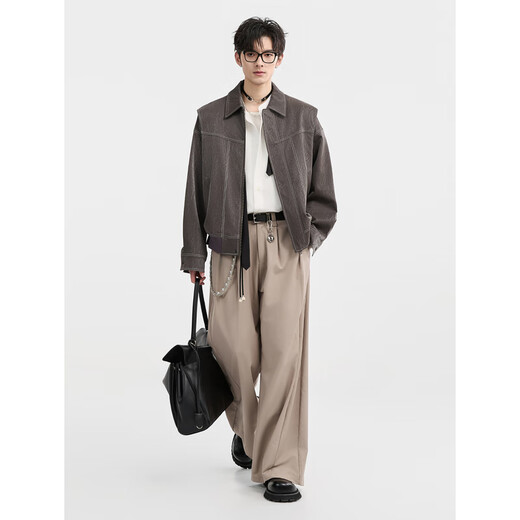 Piaget Zall ZE Men's 2025 New Loose Glossy PU Leather Jacket Men's Casual Motorcycle Top Quartz Color XL _180