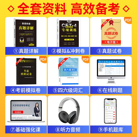 Dezember 2025, 2-teiliges Set mit detaillierten Erklärungen echter Englisch-Testfragen für CET-4 + Fünf-in-Eins-Spezialtraining (Schreiben + Hören + Lesen + Übersetzen + Wortschatz). Materialien zur Vorbereitung auf die CET-4 College-Englischprüfung, die unbedingt bestanden werden müssen. Kann mit Spark verwendet werden, um den Test zu bestehen. 10-in-1-Realsimulations-Flash-Vokabular. Liu Xiaoyan, New Oriental Huayan Juwei, Satz-für-Satz-Erklärung.