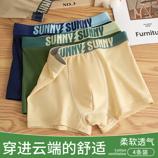 Catman Youth Underwear Growth Period Pure Cotton Boxer Briefs for Junior High School and High School Boys 2025 New Large Size Boys Boxer Briefs 7A Antibacterial Cotton Underwear 4 Pack 195 (5XL) Recommended Weight 200-220Jin Jin is equal to 0.5 kg