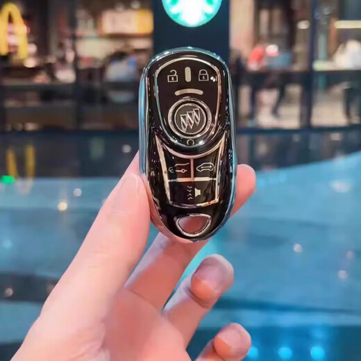 Su Meng ist geeignet für die neue Buick GL8 Autoschlüsselabdeckung Es lu zun 653t Elektro Tür Fettkopf Fisch Avia Shell Schnalle Dile Style Black + Runde Kopfschnalle