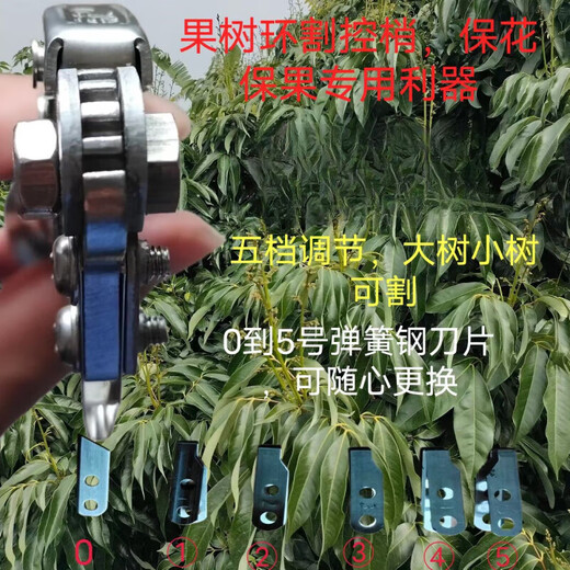 YWZR special knife for lychee girdling, lychee girdling knife, Liyou 23 girdling knives, lychee, longan, fruit tree girdling and apple tool, No. 0 knife, peeling opening 0.75 mm