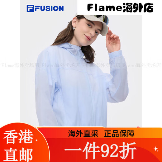 斐乐（FILA）FUSION潮牌梭织外套男子女子2025夏新款时尚休闲 莲花粉- 银墨灰-CC L 均码