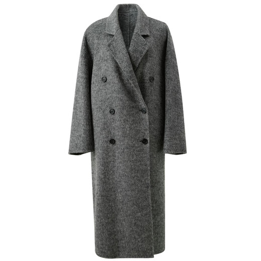 Sancai 2025 winter new double-sided woolen coat woolen coat long S