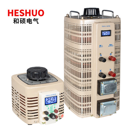 Heshuo single-phase AC 220V output 0-250V customizable contact voltage regulator 500W3kw5kw10kw20kw 5000 watt pointer meter 0-250V adjustable