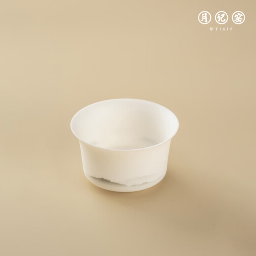 Yueji Kiln Yuanshan Yibo Yuntian mutton fat jade porcelain ultra-thin master cup 60ml (7 points)