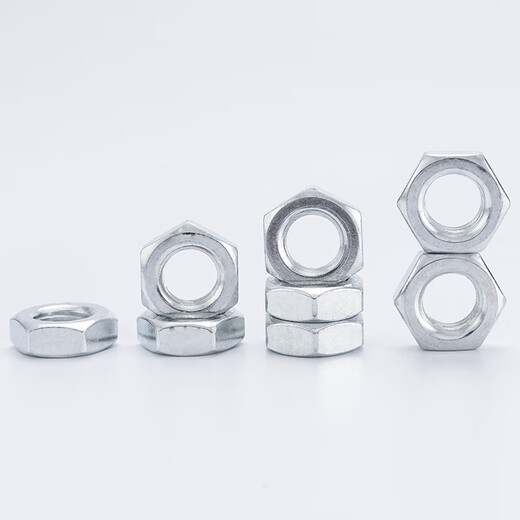 Tuerca delgada hexagonal galvanizada de grado DYQT8 GB6172 tuerca M8M10M12M14M16M18M20M22M24M27 M8-1.2550 zinc azul y blanco