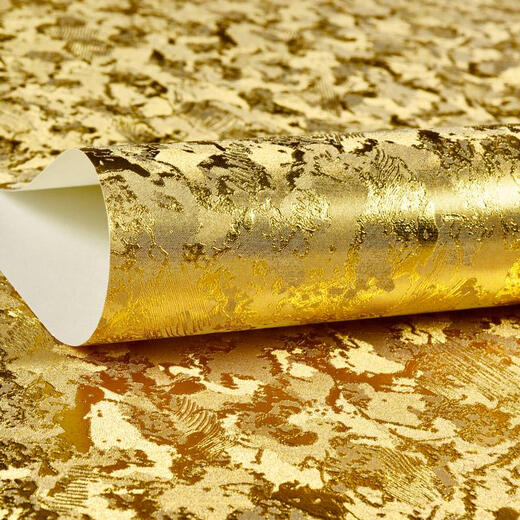 三栖虎纸墙纸贴纸装饰贴漆金色金黄色银色拉丝天花板吊顶壁纸墙布 云朵 F17152 高亮加厚版 0.