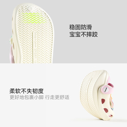 巴拉巴拉儿童拖鞋男童夏季宝宝卡通洞洞鞋室内防滑浴室软底凉鞋女童沙滩鞋