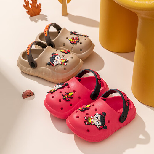 哪吒EVA儿童洞洞鞋夏季室内软底防滑男女童包头鞋中大童卡通拖鞋 【EVA高弹防滑升级版】蓝色 32 内长20.5cm