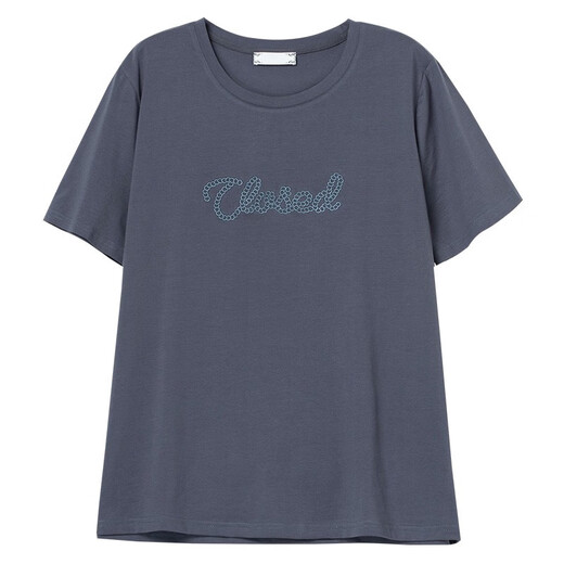 Giordano Leichtes Luxus-Kurzärmel-Hemd für Frauen im Sommer Neue Plus-Größe Plus Size Damen Lose Mutter mit mittleren Altersbaumwolle vielseitiges Nachthemd Weiß 9896 L