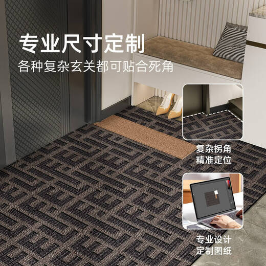入户地垫2025新款进门大门口防滑加厚地毯家用耐脏可擦洗门外垫子 丹瑶-16859 1件数 140CM*180CM大门门口尺寸