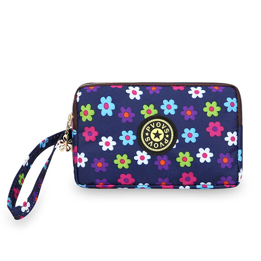 PSVORT CROSS-BRESTER FASHION ZIPPER Long portefeuille Clé Clé Sac à main portefeuille Portefeuille Mobile Phone Mobile Phonef Fabricant Y5516 Fleur bleue sans spécifications