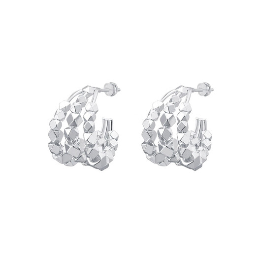 RSRDDY Old Phoenix 9999 sterling silver broken silver unique earrings girls fashion temperament sparkling earrings 2025 new pair of broken silver earrings