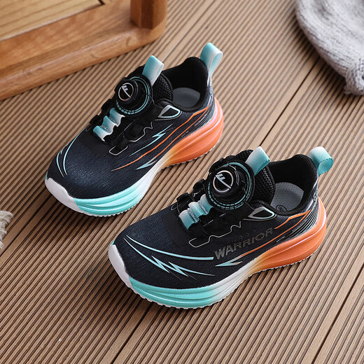 Zapatos para niños guerreros para hombres y zapatillas para correr para hombres nuevos perillas casuales zapatos deportivos casuales wz-b797t negro y azul 33