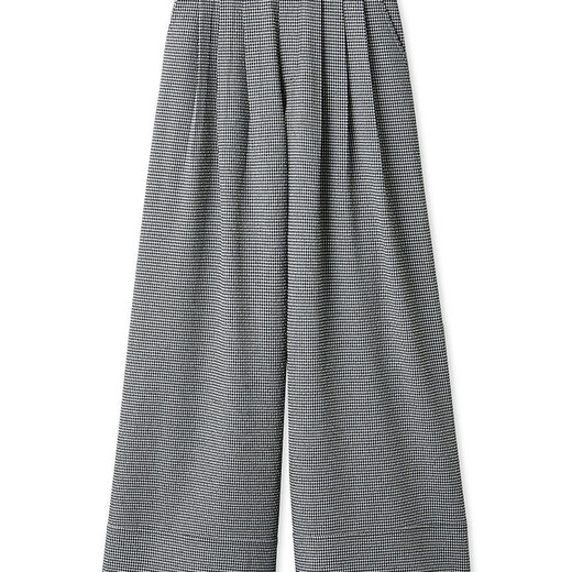 SNIDEL2025春夏时尚百搭高腰压褶纯色直筒阔腿裤SWFP252134 蓝色 S (0)