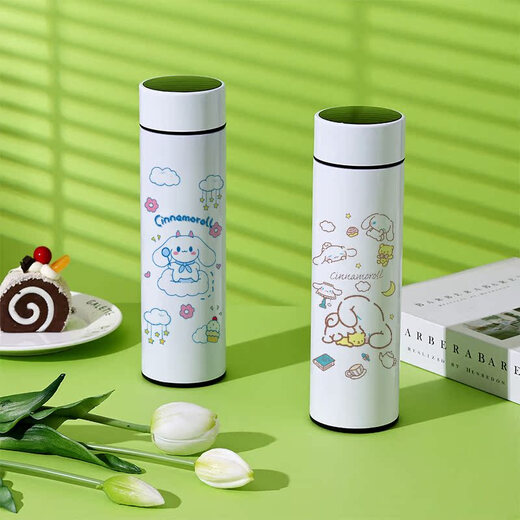 Chengliu Yugui Hund Thermos Cup süßes Mädchen Heart Water Cup Smart tragbare und gut aussehende Studentin Kinderbecher XW2603 Yugui Hund gewöhnliche Nicht-Temperaturtemperaturbecher 480 ml