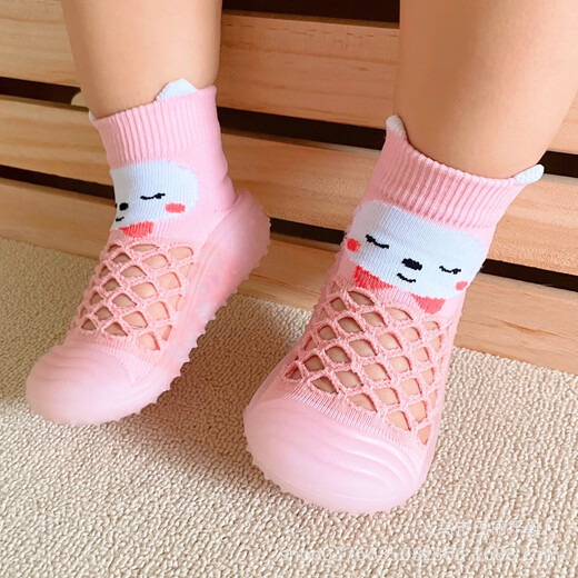 9i9 zapatos y calcetines para niños pequeños en verano calcetines de piso de bebé calcetines anti-slip suave calcetines y calcetines de educación temprana A147 polvo