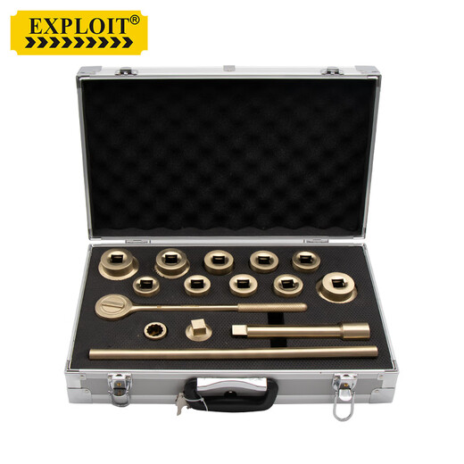 Jieyimao aluminum bronze explosion-proof socket wrench set 12 inches 24-piece set
