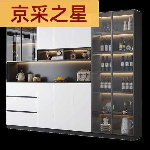咏幻餐边柜靠墙一体客厅酒柜储物柜现代简约餐厅厨房收纳储物柜茶水柜 款式15280*40*220上楼包安装