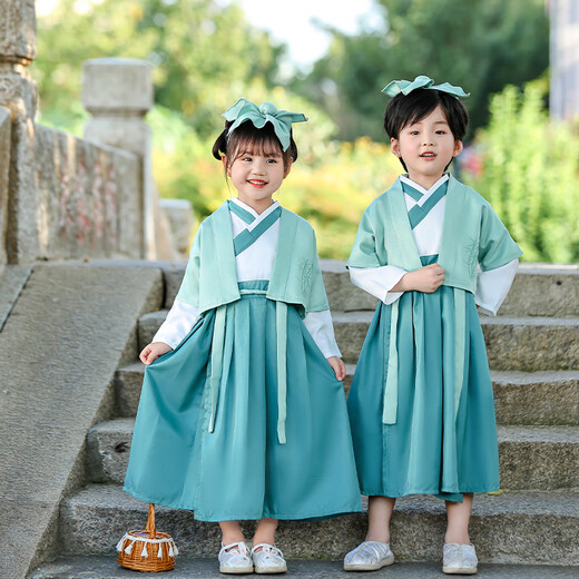 CamalgOri古装儿童演出服夏季儿国学服三字经汉服开学笔礼书服男女小学生款 单马甲(不是套装)慎拍 10025-30斤 均码