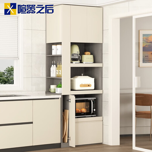 
Creamy kitchen storage high cabinet side cabinet integrated electrical seasoning storage cabinet multi-function cupboard 8G328 style 11150*600*2300