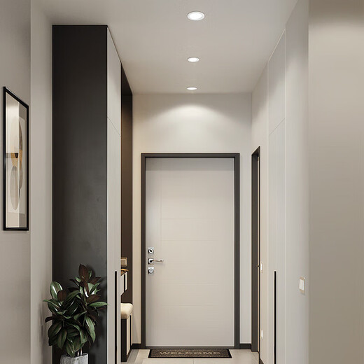 NVC LED downlight embedded radar human body induction home smart corridor aisle ceiling light entrance light 7W white