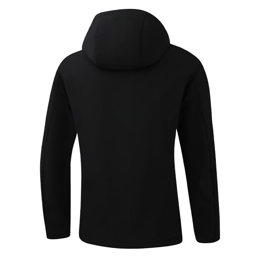 361 Jacket Men's Autumn and Winter New Style Woven and Velvet Windproof, Warm and Comfortable Charge Sports Jacket for Women Super Black XL