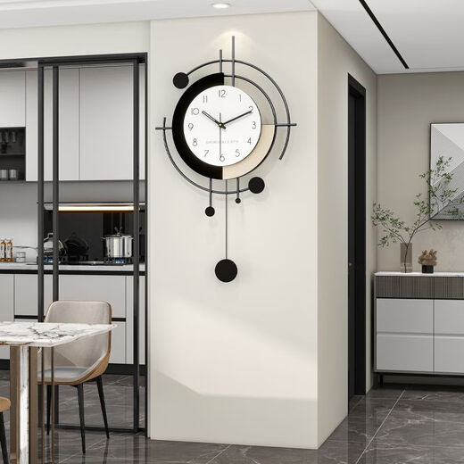 Jiujiuda moderne einfache Wanduhr Wohnzimmer ohne Stempel zu Hause Esszimmer Stille dekorative Uhr Kreative Uhr High-End-Sinn Wandhänge WM1048 Große Größe [44x74cm]