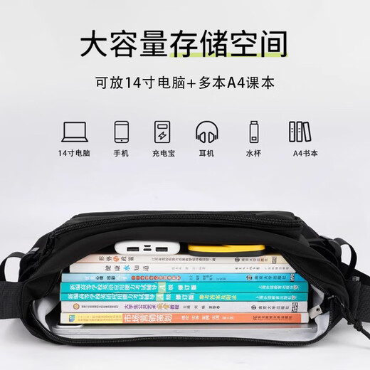 Huili Crossbody Bag Herren große Kapazität Vielseitige lässige Leinwand Umhängetasche Trendy Simple Sports Travel Student Bag Damen Umhängetasche