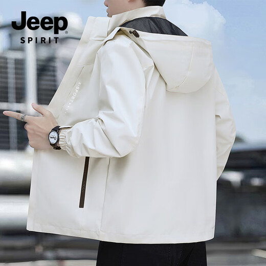 JEEP SPIRIT Jacket Men's Casual Light Business Jacket Men's Autumn Versatile Men's Tops 9907 Camel 3XL