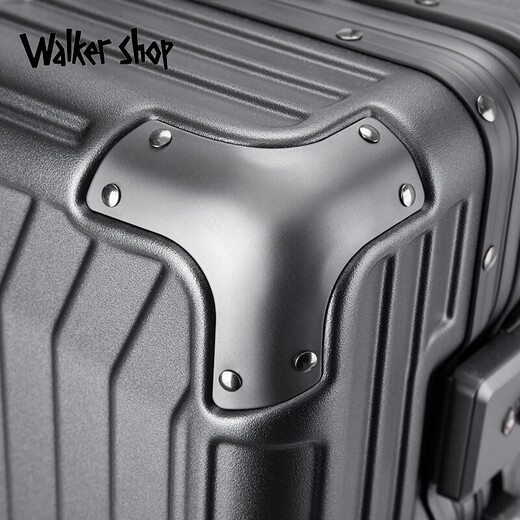 Walker Shop suitcase aluminum alloy trolley travel code box universal wheel suitcase anti-fall large capacity lightweight silent box dark gray 24 inches