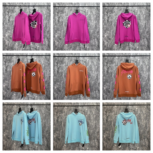 Crow Xinping ersetzt Chromehearts schwere Baumwollhöre Mattyboy Graffiti -Serie Sweatshirts in Stock Red Bfk7036 Red Bfk7036 Red Bfk s