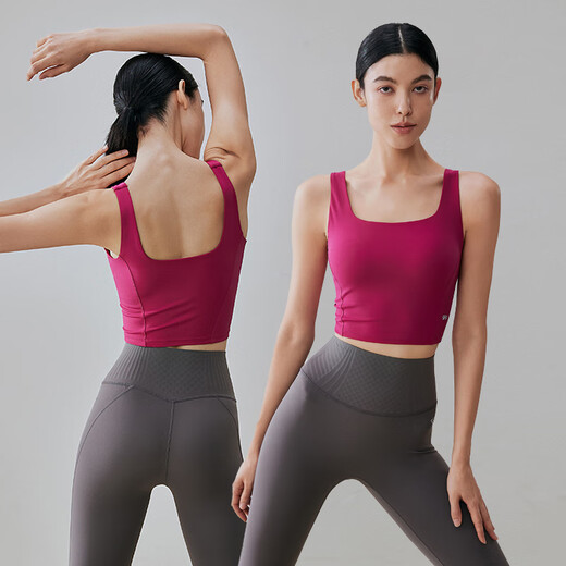 Gigt sports bra women's high-intensity sports non-running cup push-up sports bra fitness Pilates yoga vest smoke lilac L