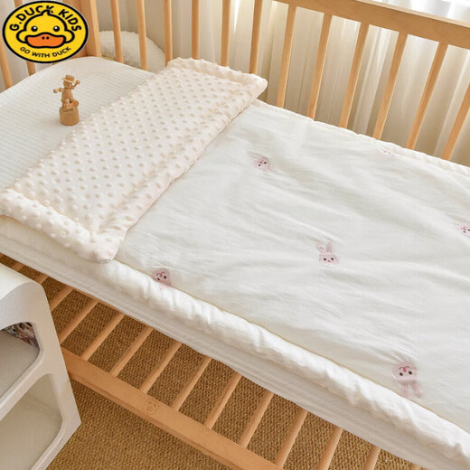 G.DUCKKIDS新生婴儿床褥子幼儿园宝宝小被褥儿童床褥垫纯棉可水洗午睡铺垫子 彩虹 100*60cm