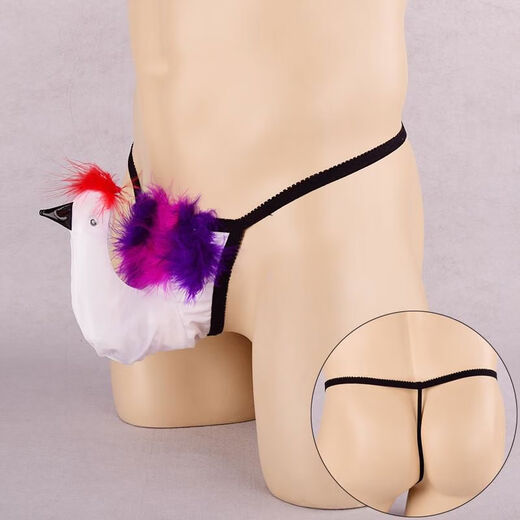 New Angry Chicken Head Fun Toy Underwear European and American Popular Role Playing Thong Men's Elephant Pants Nightclub White
