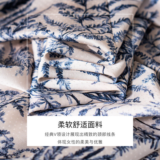 ROEYSHOUSE French elegant printed dress for women 2025 summer new fashion slim satin large hem skirt 12173 color L