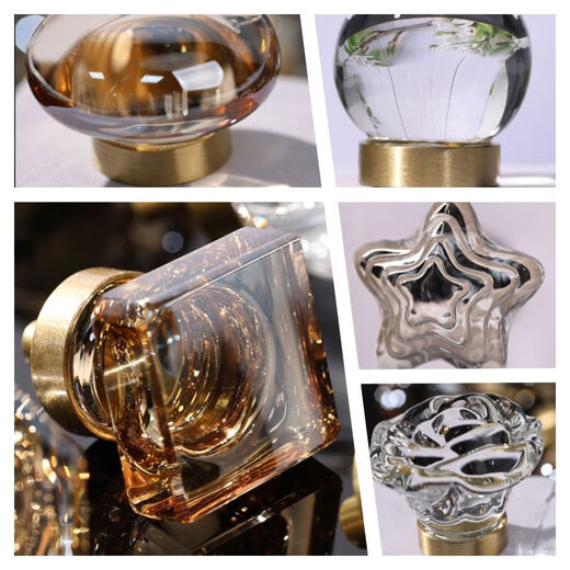Französisch Licht Luxus Kristallpaarung Ei Transparent Kaninchengriff Schrankgarderobe Türgriff Tier Champagner kleiner Griff T2694 Transparenter Schmetterling