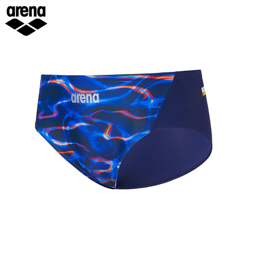 Arena Herren-Badehose mit dynamischen und coolen Mustern, hoher Elastizität und bequemer Triangel-Hose, Badehose AS5SWZ35M, Blau, M